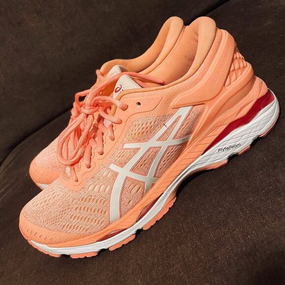 Fabulous Condition Asics Gel Kayano 24 Seashell Orange women's 8 US 39 EUR T799N - Picture 3 of 12